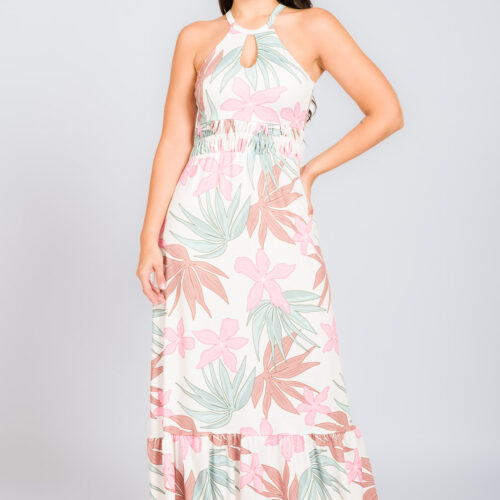 Vestido Largo Estampado Para Mujer